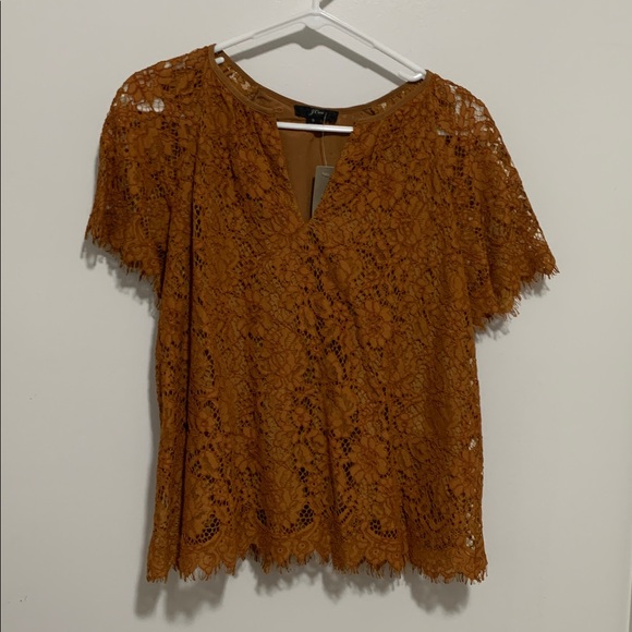 NWT J Crew Lace Keyhole Neckline Top - Picture 2 of 4
